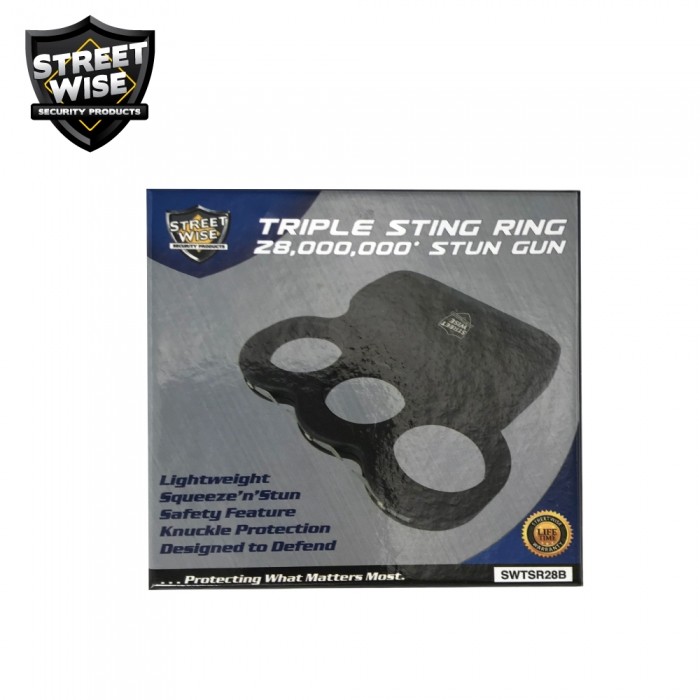 Streetwise TRIPLE Sting Ring Stun Gun, 28M Volts