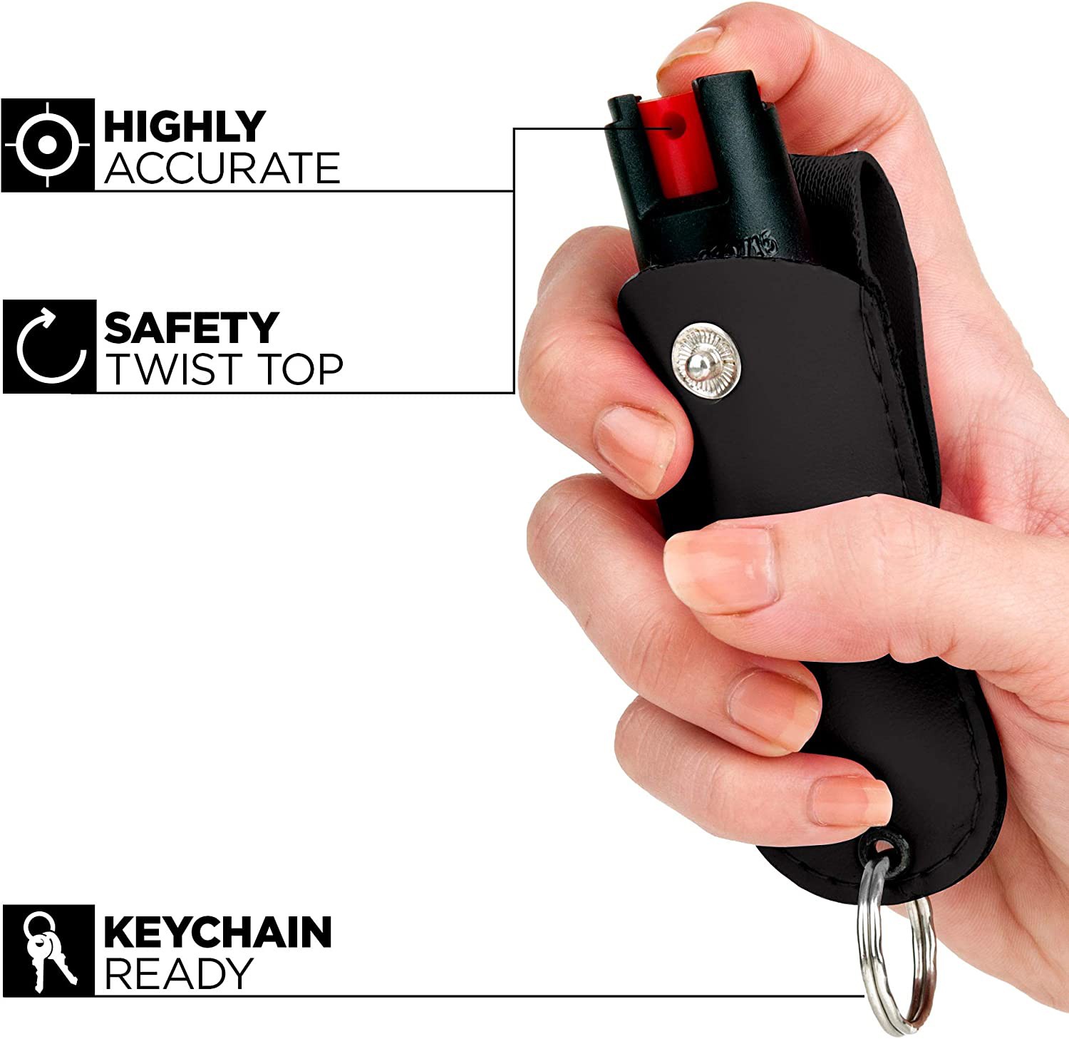 Burn Pepper Spray Keychain for Self Defense Max Strength OC Spray 1