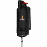 Burn Pepper Spray 1/2oz Self Defense Max Strength OC Spray in Security Keychain Case, Black