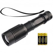 NAVIGATOR 1165 Metal LED Flashlight with Adjustable Focus and 5 Light Modes - Battery Included