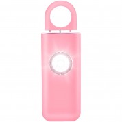POLICE Personal Alarm Keychain with SOS LED Light Key Ring Emergency Call - Pink