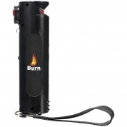 BURN Pepper Spray Self Defense, Built in 130dB Personal Safety Alarm and LED Flashlight Rechargeable, Black
