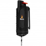 Burn Pepper Spray 1/2oz Self Defense Max Strength OC Spray in Security Keychain Case, Black