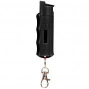 Burn Pepper Spray 1/2oz Self Defense Max Strength OC Spray in Security Keychain Case, Black