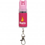 Burn Pepper Spray 1/2oz Self Defense Max Strength OC Spray with Keychain Clip, Pink 