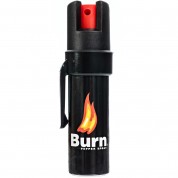 Burn Pepper Spray 0.84 fl oz Self Defense Max Strength OC Spray with Belt Clip, Black 