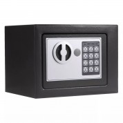 POLICE Small Safe Box Digital Electronic Security Safe Box for Home Black