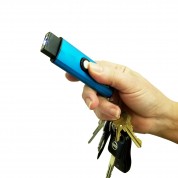 USB Secure 22,000,000 Keychain Stun Gun Rechargeable With LED Flashlight -  Blue 