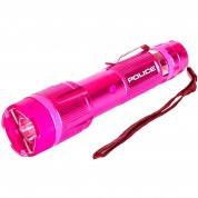 POLICE Stun Gun 1159 - 58 Billon Metal Rechargeable with LED Tactical Flashlight - Pink