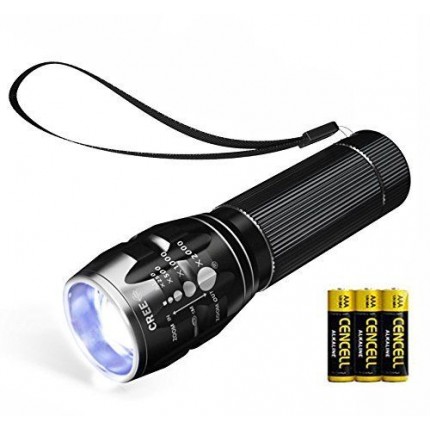 NAVIGATOR 1193 Metal LED Flashlight with Adjustable Focus and 3 Light Modes - Battery Included