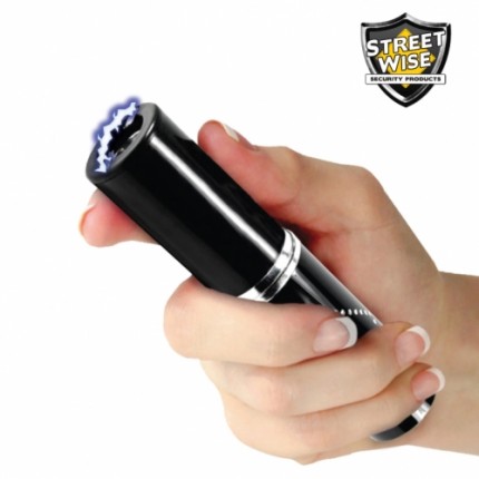 Perfume Protector 17,000,000* Stun Gun Rechargeable With LED Flashlight - Black 