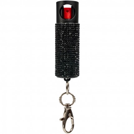 BURN Pepper Spray 0.67 fl oz Self Defense Max Strength Fashionable Monochromatic Design, Black