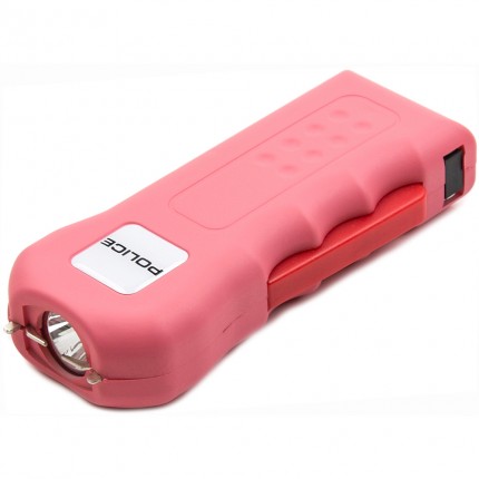 POLICE Stun Gun 512 - Max Voltage Rechargeable With LED Flashlight - Pink
