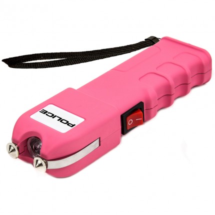POLICE Stun Gun 928 - Max Voltage Heavy Duty Rechargeable with LED Flashlight - Pink